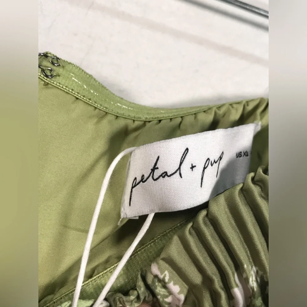 Petal & Pup Sylvie Floral Strapless Midi Dress, Women's Size XL -Sage Botanica - Picture 7 of 11